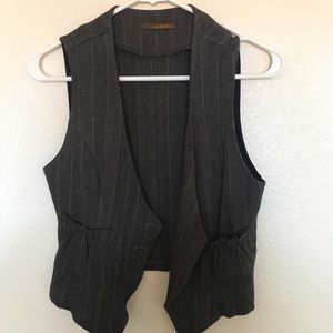 Ladies grey pin striped vest,